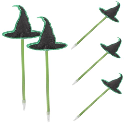 SEWACC 5 Stück Halloween Kugelschreiber mit Hexenhut für Stabile Schreibstifte mit Glatter Tinte Kreative Zauberer-motiv Stifte als Schulbelohnung und Partygeschenk von SEWACC