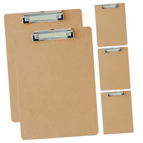 SEWACC 5 Stück Holz Clipboard Teiliges Multifunktions Klemmbrett für Büro und Zuhause zur Aufbewahrung von Dokumenten Notizen und Menüs Robustes Design Geeignet für Verschiedene von SEWACC