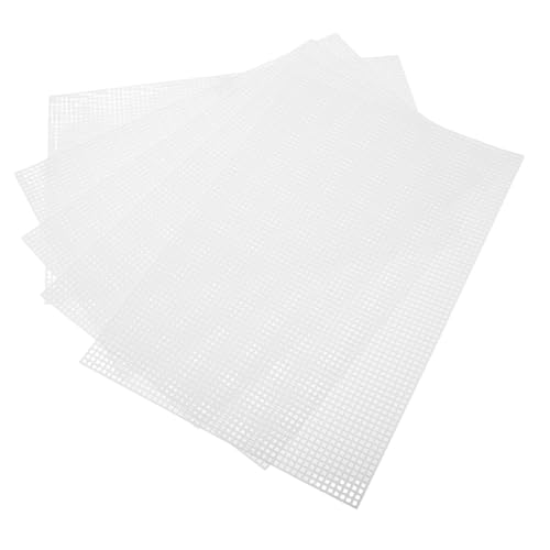 SEWACC 5 Stück Kunststoff Mesh Präzises für Kreuzstich und Stickerei Leichtes DIY Stramin Stoff für Garn Strick und Häkelprojekte Vielseitig Einsetzbar von SEWACC