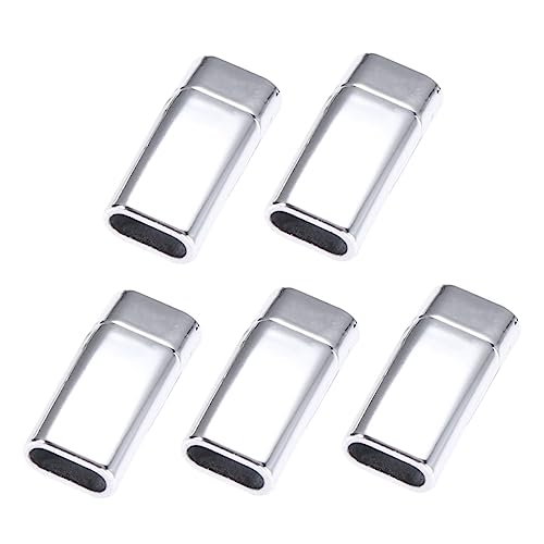 SEWACC 5 Stück Magnetische Verschlüsse für DIY Armbänder Sicherheitsverschluss für Kordeln für Schmuckherstellung und Handwerk Silber von SEWACC
