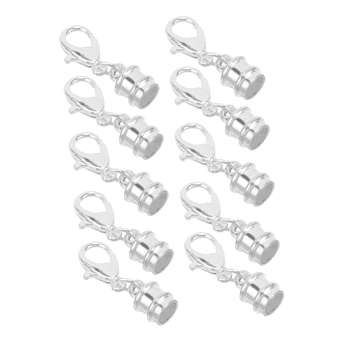 SEWACC 5 Stück Magnetverschluss Armband Teiliges Kupfer Rundes Design Glänzend Dekorativ Einfache Handhabung DIY Schmuckzubehör für Halsketten und Armbänder von SEWACC