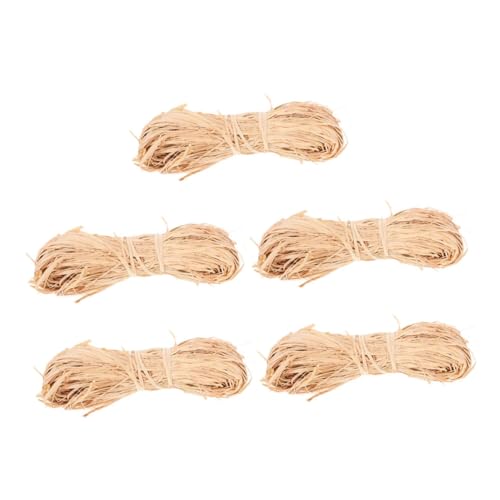 SEWACC 5 Stück Natürliche Raffia Bastbänder Rustikale Bastbänder aus Natürlichem Raffia Gras Vielseitig für DIY Basteln Blumensträuße Geschenkverpackung und Dekoration Organische Textur SEWACC 5 Stück Natürliche Raffia Bastbänder Rustikale Bastbänder aus Natürlichem Raffia Gras Vielseitig für DIY Basteln Blumensträuße Geschenkverpackung und Dekoration Organische Textur von SEWACC