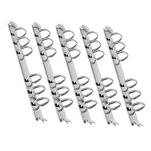 SEWACC 5 Stück Ring Binder Mechanismus Ersatzset aus Rostfreiem Teiliges Ringbuch Nachfüllset für Planer Flexibler und Stabiler Ringbinder Mechanismus für Büro Schule Zuhause von SEWACC