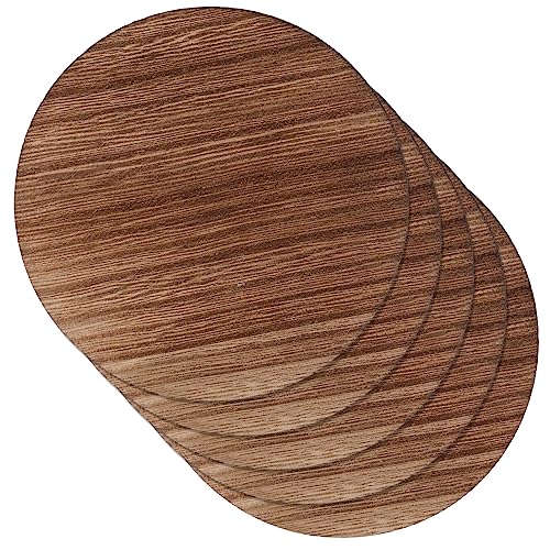 SEWACC 5 Stück Runde Holzscheiben Unbehandelt DIY Holzplatten für Bastelprojekte Coaster und Dekorationen Leichte Kohlenstoffisierung für Kreative Ideen von SEWACC