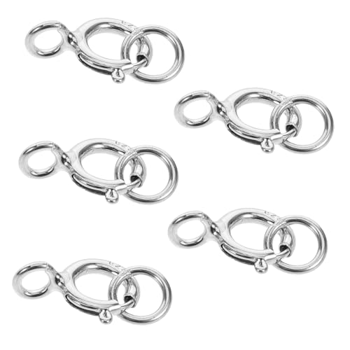 SEWACC 5 Stück Schnallenverschluss Halskette Runde Schnalle DIY Zubehör Federring Schmuckkette Schmuckherstellung Charms Armbandverbinder Armband Endverbinder SEWACC 5 Stück Schnallenverschluss Halskette Runde Schnalle DIY Zubehör Federring Schmuckkette Schmuckherstellung Charms Armbandverbinder Armband Endverbinder von SEWACC
