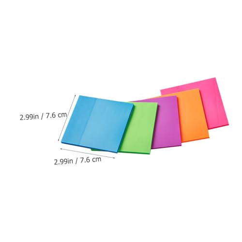 SEWACC 5 Stück Selbstklebende Haftnotizen Farbige Durchsichtige Memo Pads Praktisch Für Büro Schule Alltag Notizzettel Schreibblock Klebezettel Beschriften von SEWACC