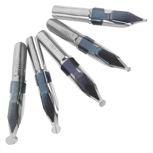 SEWACC 5 Stück Tauchspitze Kalligraphie-stiftspitzen Tintenstiftspitzen Stift Ersatzspitzen Federn Für Stift Füllfederhalter Mit Feiner Feder Schüler-stiftspitzen Rostfreier Stahl Silver von SEWACC