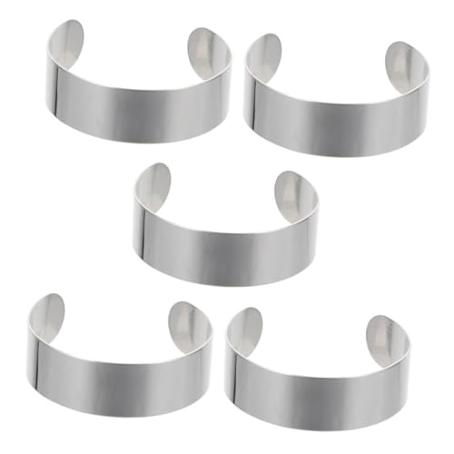 SEWACC 5 Stück Teiliges Blanko Armband Verstellbares Cuff Armband für Diy Schmuckgestaltung Vielseitig Einsetzbar für Frauen Stilgestaltung SEWACC 5 Stück Teiliges Blanko Armband Verstellbares Cuff Armband für Diy Schmuckgestaltung Vielseitig Einsetzbar für Frauen Stilgestaltung von SEWACC
