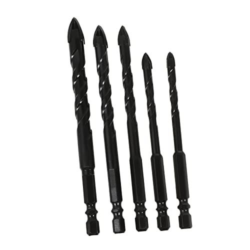 SEWACC 5 Stück Teiliges Bohrer Set für und Keramik Hochwertige Stahlbohrer mit Hoher Härte für Präzises Bohren Kompatibel mit Elektrowerkzeugen und Maschinen von SEWACC
