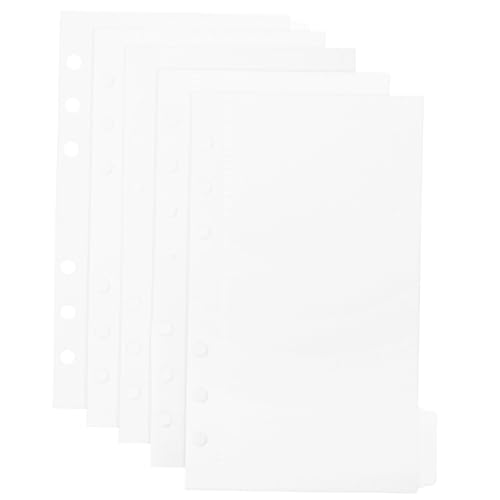 SEWACC 5 Stück Teiliges Budget Binder Zubehör Wiederverwendbare Lose Einlagen Transparente Organizer Taschen für Haushaltsbuch Geldfächer Praktische Trennblätter für Sparmappe und Ordner von SEWACC