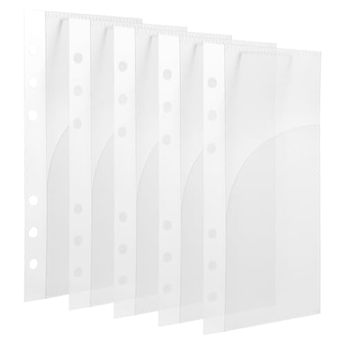 SEWACC 5 Stück Teiliges Budget Pockets für Ringordner Transparente PP Hüllen zur Aufbewahrung von Quittungen und Dokumenten für Zuhause Büro und Reisen von SEWACC
