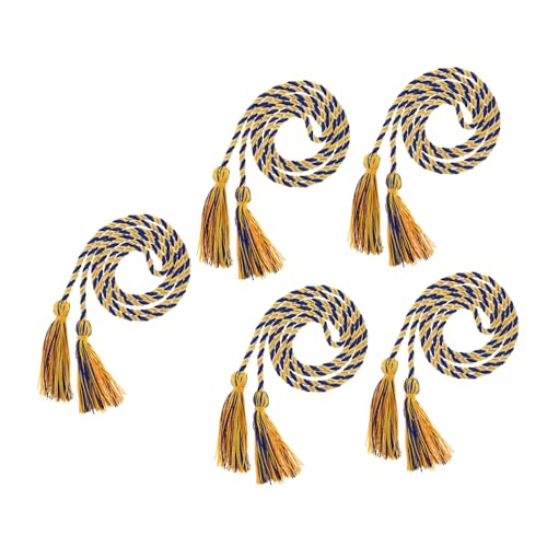 SEWACC 5 Stück Teiliges Doktorhut quasten Gold blaue Abschlusskordeln Dekorative Ehrenkordeln für Doktorhut Leichte Langlebige Abschlussrobe Accessoires Geschenkidee für Absolventen von SEWACC