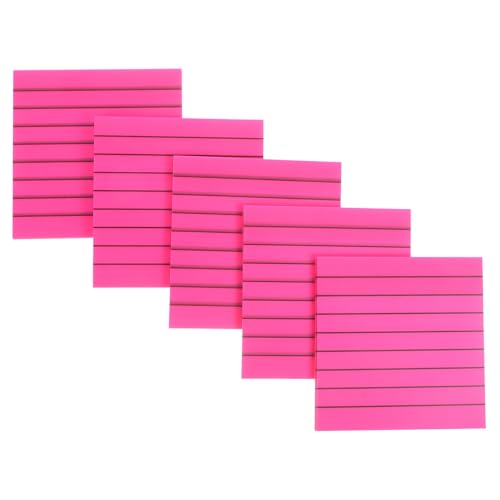 SEWACC 5 Stück Teiliges Halbtransparentes Pet Haftnotiz Liniert Selbstklebende Memo Pads für Büro Zuhause Schule Praktische Notizzettel Aufkleber zum Markieren und Archivieren von SEWACC