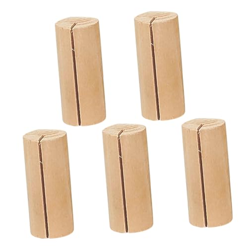 SEWACC 5 Stück Teiliges Holz Kartenhalter Rustikaler Fotohalter für Tischdekoration für Hochzeiten Partys Büro und Zuhause Design und Tragbar von SEWACC