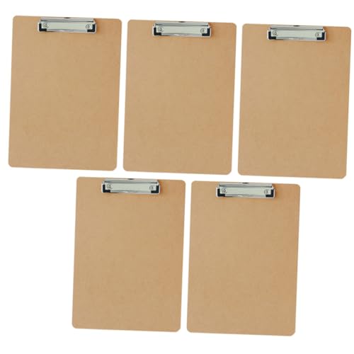 SEWACC 5 Stück Teiliges Holz Klemmbrett Tragbare Schreibunterlage mit Festem Klammerclip Multifunktionale Dokumentenmappe für Büro Schule und Lehrer Schreibbrett für Papierclips SEWACC 5 Stück Teiliges Holz Klemmbrett Tragbare Schreibunterlage mit Festem Klammerclip Multifunktionale Dokumentenmappe für Büro Schule und Lehrer Schreibbrett für Papierclips von SEWACC
