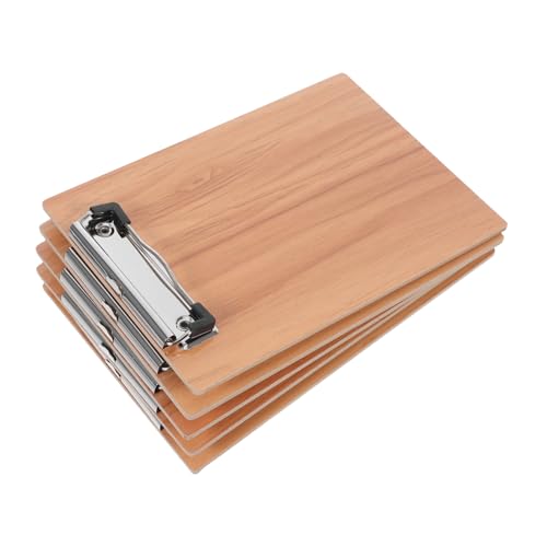 SEWACC 5 Stück Teiliges Holz Klemmbrett für Notizen und Zeichnungen Schreibbrett mit Holzmaserung Leicht und Tragbar für Büro Schule und Medizinische Anwendungen von SEWACC