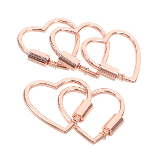 SEWACC 5 Stück Teiliges Kleine Schraubverschluss Karabiner Herzform Verschlüsse für Armbänder Halsketten aus Langlebiger Legierung mit Modischem Schraubmechanismus für Schmuckherstellung SEWACC 5 Stück Teiliges Kleine Schraubverschluss Karabiner Herzform Verschlüsse für Armbänder Halsketten aus Langlebiger Legierung mit Modischem Schraubmechanismus für Schmuckherstellung von SEWACC
