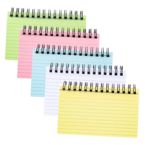 SEWACC 5 Stück Teiliges Kleine Spiral notizblöcke mit Abreißbaren Blättern Multifunktionale Memo pads in Farben Langlebige Hochwertige Papierqualität für Tagesplan und To do listen von SEWACC