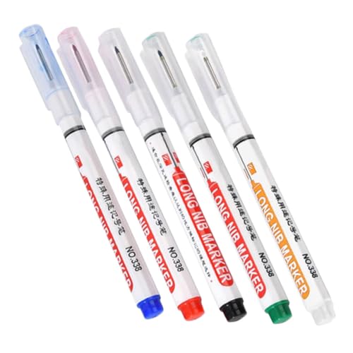 SEWACC 5 Stück Teiliges Langlebiger Holzmarker mit Langer Spitze Ölbasierte Schnelltrocknende Permanentmarker für Tischlerei Metall und Schwer Zugängliche Stellen Vielseitig Einsetzbar SEWACC 5 Stück Teiliges Langlebiger Holzmarker mit Langer Spitze Ölbasierte Schnelltrocknende Permanentmarker für Tischlerei Metall und Schwer Zugängliche Stellen Vielseitig Einsetzbar von SEWACC