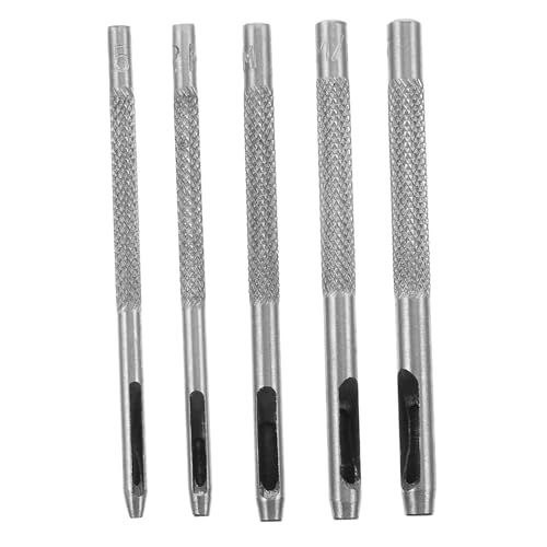 SEWACC 5 Stück Teiliges Lederlochstanzer Set mit Verschiedenen Präziser Gürtellocher für Handtaschen Gürtel Canvas und Lederarbeiten Robustes DIY Punch Werkzeug für Vielfältige SEWACC 5 Stück Teiliges Lederlochstanzer Set mit Verschiedenen Präziser Gürtellocher für Handtaschen Gürtel Canvas und Lederarbeiten Robustes DIY Punch Werkzeug für Vielfältige von SEWACC