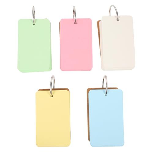 SEWACC 5 Stück Teiliges Leere Englische Wortkarten DIY Notizblock Portable Memo karten Multifunktionale Lernhilfe für Schule und Büro SEWACC 5 Stück Teiliges Leere Englische Wortkarten DIY Notizblock Portable Memo karten Multifunktionale Lernhilfe für Schule und Büro von SEWACC