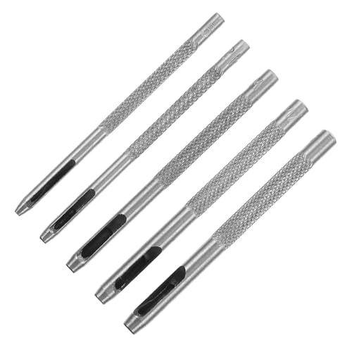 SEWACC 5 Stück Teiliges Lochstanzer Set für Robuste Hohlstanzer für Gürtel Uhrenarmbänder und Hochwertige Langlebige Lochwerkzeuge für DIY Projekte von SEWACC
