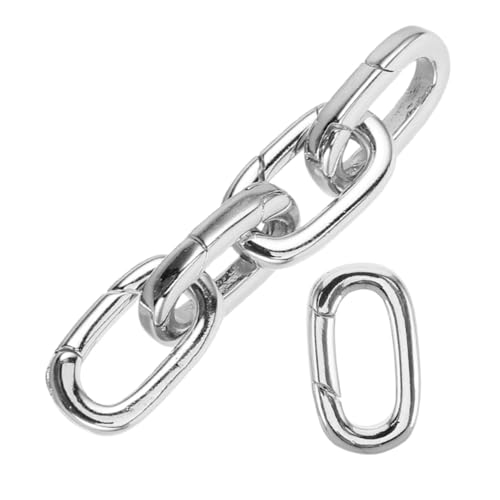 SEWACC 5 Stück Teiliges Ovaler Karabiner Verschluss Kupfer Langlebiger Schmuckverbinder für Halsketten und Armbänder Sicherer Federverschluss zum Basteln von Anhängern und Schmuckdesigns von SEWACC