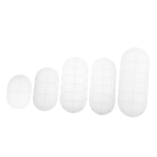 SEWACC 5 Stück Teiliges Ovales Silikonform für Epoxidharz Schmuckablage Diy Bastelbedarf Vielseitige Verwendung für Schmuckherstellung und Aufbewahrung von Kleinigkeiten mit Ästhetischem SEWACC 5 Stück Teiliges Ovales Silikonform für Epoxidharz Schmuckablage Diy Bastelbedarf Vielseitige Verwendung für Schmuckherstellung und Aufbewahrung von Kleinigkeiten mit Ästhetischem von SEWACC