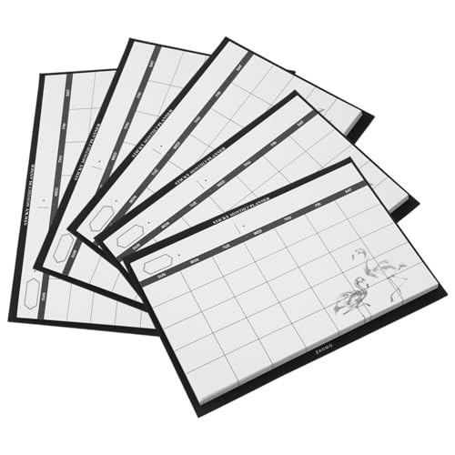 SEWACC 5 Stück Teiliges Planer Notizblock Weiß Kompakter Tagesplaner Schreibblock für Büro und Schule Leicht Tragbares Desktop Notizbuch für Tägliche Planung und Effiziente Organisation von SEWACC