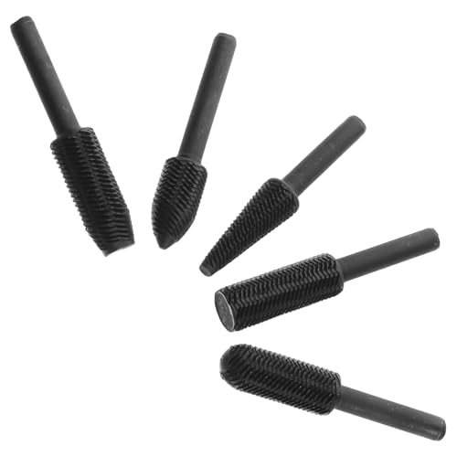 SEWACC 5 Stück Teiliges Rotary Bit Set für Holz und Metall Professionelle und Fräsaufsätze aus Stahl Vielseitige Drehfeilen für Präzises Gravieren Polieren Bearbeiten bei Holz und von SEWACC