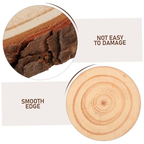 SEWACC 5 Stück Teiliges Runde Holzscheiben aus Naturholz mit Rinde Vielseitige DIY Holzkreise für Basteln Hochzeit und Wohnkultur Rustikale Holzscheiben als Tischdeko und Untersetzer von SEWACC
