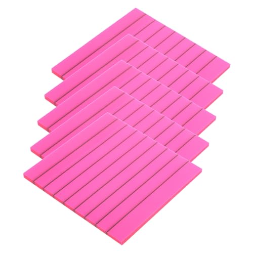 SEWACC 5 Stück Teiliges Semi Transluzentes Notizblock Selbstklebende Transparente Pet Memo Sticker mit Kompakte Haftnotizen für Büro Schule und Haushalt Praktische To Do Listen und von SEWACC