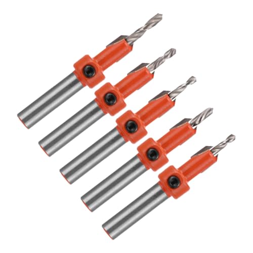 SEWACC 5 Stück Teiliges Stufenbohrer Set für Holz mit Langlebigem Legierungskopf Präzisem Senkbohrer Design für Möbelbau Holzdekorationen und Vielseitige Holzarbeiten von SEWACC