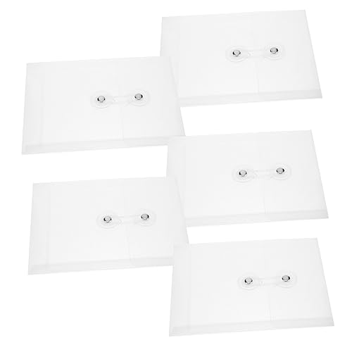 SEWACC 5 Stück Transparente Dokumenten Ordner Praktische Aufbewahrungstaschen für Unterlagen Belege und Karten aus Robustem Material für Büro und Zuhause von SEWACC