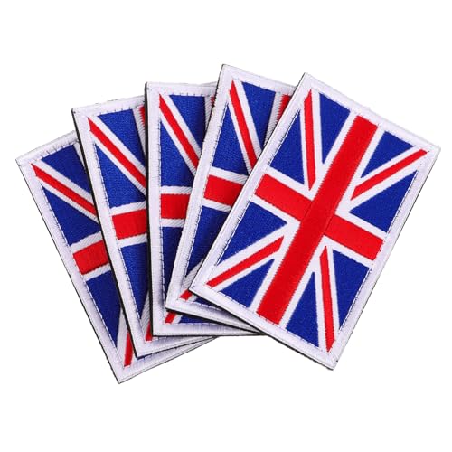 SEWACC 5 Stück Uk Flaggen Aufnäher Handgestickt Patch mit Befestigung Langlebig und Vielseitig für Kleidung Hüte Rucksäcke DIY Nähprojekte Handgefertigte Britische Flagge Applikationen SEWACC 5 Stück Uk Flaggen Aufnäher Handgestickt Patch mit Befestigung Langlebig und Vielseitig für Kleidung Hüte Rucksäcke DIY Nähprojekte Handgefertigte Britische Flagge Applikationen von SEWACC