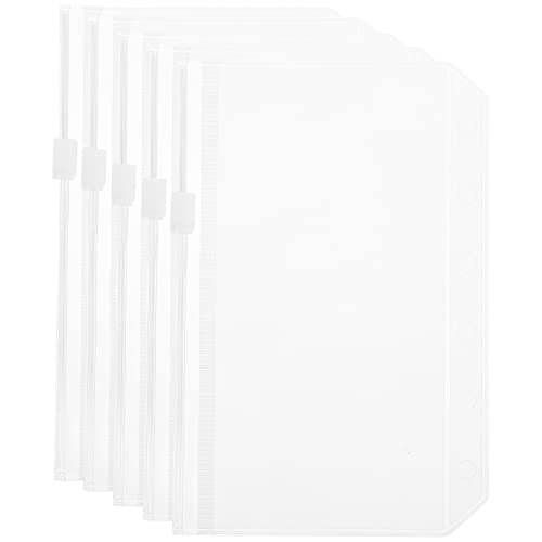 SEWACC 5 Stück Zipper Binder Taschen Transparente Dokumentenaufbewahrung Ordnerhüllen aus Lösung für Ordnung und Übersichtlichkeit von SEWACC