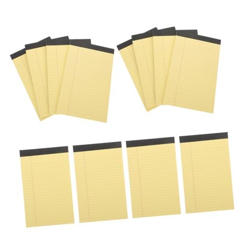 SEWACC 50 Blatt Gelbe Notizblöcke Linierte College Pads mit Kompakte Schreibblöcke für Arbeit Schule und Büro Tragbare Memo Pads für Zeitmanagement und Organisationshilfe von SEWACC