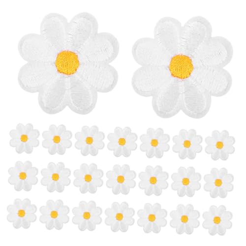 SEWACC 50 Stück Bestickte Blumen Aufnäher Stoffblumen Applikationen zum Nähen Vielseitige Jeans Flicken für Kleidung Reparatur und DIY Dekoration von SEWACC