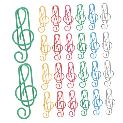 SEWACC 50 Stück Bunte Büroklammern Musiknoten Form Kreative Papierklammern Stabile Dokumenten Clips für Büro Schule und Bastelpapier SEWACC 50 Stück Bunte Büroklammern Musiknoten Form Kreative Papierklammern Stabile Dokumenten Clips für Büro Schule und Bastelpapier von SEWACC