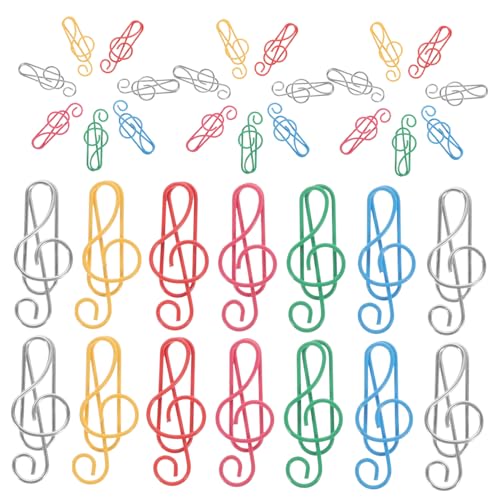 SEWACC 50 Stück Bunte Musiknoten Büroklammern aus Robustem Kreative Dokumentenklammern für Akten und Papier Farbenfrohe Lesezeichen Clips für Bürobedarf und Bastelpapier SEWACC 50 Stück Bunte Musiknoten Büroklammern aus Robustem Kreative Dokumentenklammern für Akten und Papier Farbenfrohe Lesezeichen Clips für Bürobedarf und Bastelpapier von SEWACC