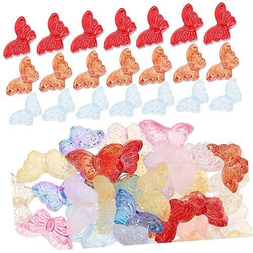 SEWACC 50 Stück Bunte Schmetterling Perlen für DIY Schmuck Transparente Glasperlen für Armbänder Halsketten und Handwerksprojekte Vielseitig Verwendbar SEWACC 50 Stück Bunte Schmetterling Perlen für DIY Schmuck Transparente Glasperlen für Armbänder Halsketten und Handwerksprojekte Vielseitig Verwendbar von SEWACC