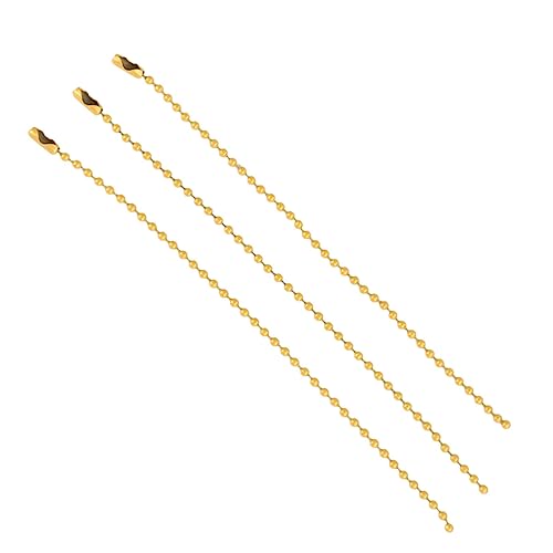 SEWACC 50 Stück Dekorationskette Schmuckketten Schleife Schlüsselkette Schlüsselanhängerkugeln Kettenspule Korb partylichterkette eisenkette reißverschluss bedruckte Anhängerkette Golden von SEWACC