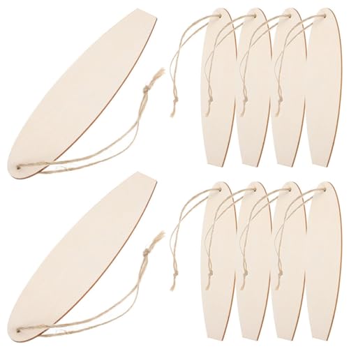 SEWACC 50 Stück Diy Bastelmaterial für Unbemalte Holzstücke für Malprojekte Hawaii Partydekorationen Strandornamente von SEWACC