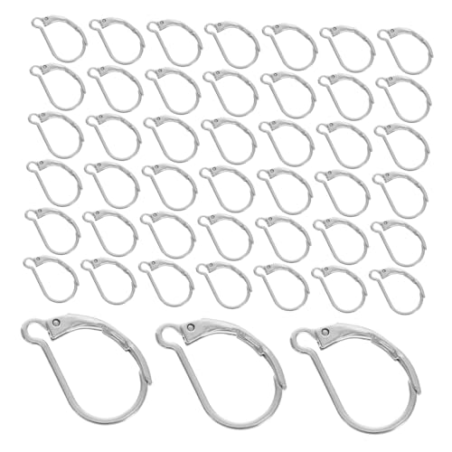 SEWACC 50 Stück Edelstahl Ohrhaken Lever Back Design Französische Ohrhaken Sicherer Verschluss für Schmuckherstellung DIY Anhänger Kompatibel Langlebig und Einfach zu Montieren von SEWACC