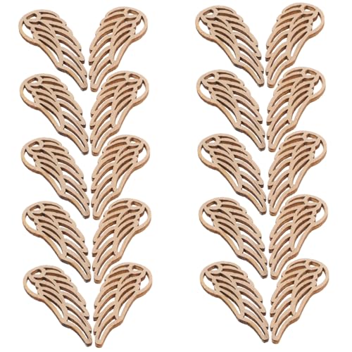 SEWACC 50 Stück Engelsflügel Holzscheiben Naturbelassen für DIY Bastelprojekte Kleine Holzflügelscheiben Vielseitige Holzdekorationen für Handwerk und Wohnaccessoires SEWACC 50 Stück Engelsflügel Holzscheiben Naturbelassen für DIY Bastelprojekte Kleine Holzflügelscheiben Vielseitige Holzdekorationen für Handwerk und Wohnaccessoires von SEWACC