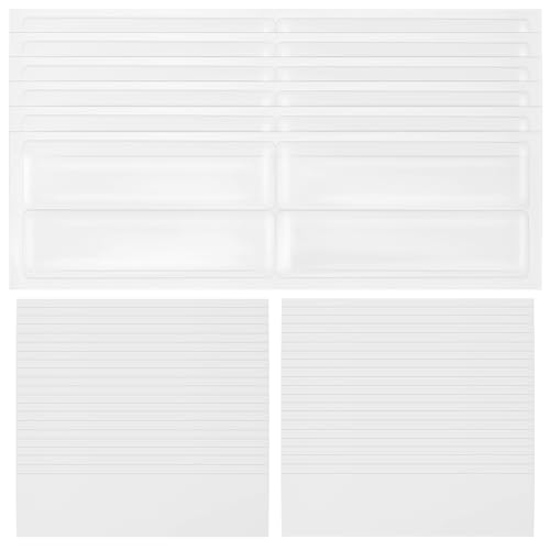 SEWACC 50 Stück Etikettenbeutel Aus Papier Transparente Hüllen Etikettenschutz Transparente Etikettenhalter Selbstklebende Karteikartentaschen Etikettenbeutel Kunststoffetiketten von SEWACC
