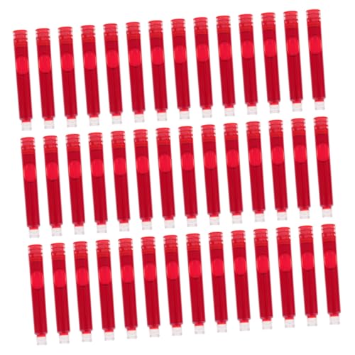 SEWACC 50 Stück Füllfederhalter Tintenpatronen Ersatz Rot Präzise Passform Nachfüllungen für Studenten und Berufstätige Stilvolles Design Einfacher Austausch von SEWACC