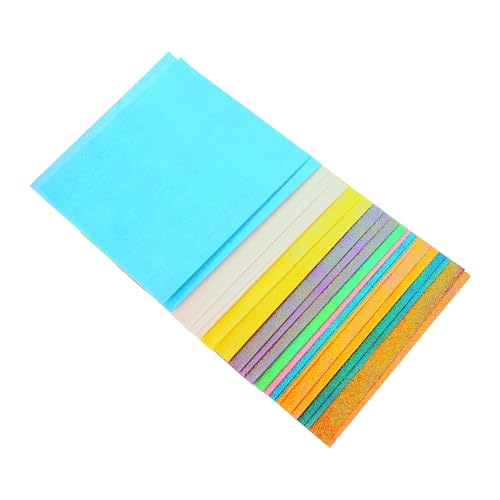SEWACC 50 Stück Glänzendes Origami Papier Farben Quadratische Irisierende Bastelpappe für DIY Handwerk und Papierkran Geeignet für Schulprojekte und Dekoration von SEWACC