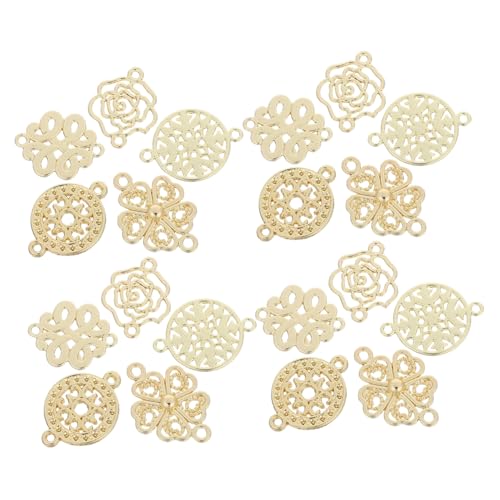 SEWACC 50 Stück Goldfarbene Barock Charms mit Doppelloch Design Filigrane Anhänger für Schmuckherstellung Vielseitige Verbinder für Armbänder Halsketten Ohrringe Leichte Metallverbinder SEWACC 50 Stück Goldfarbene Barock Charms mit Doppelloch Design Filigrane Anhänger für Schmuckherstellung Vielseitige Verbinder für Armbänder Halsketten Ohrringe Leichte Metallverbinder von SEWACC