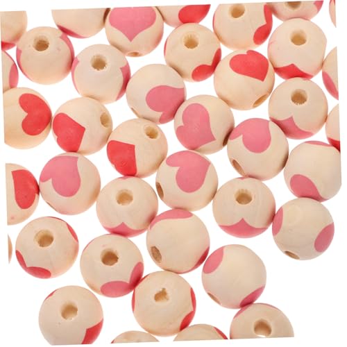 SEWACC 50 Stück Herzmuster Holzperlen Bunte DIY Schmuckperlen für Armbänder Halsketten Makramee und Bastelprojekte Rote Rosa Perlen für Valentinstag Dekoration SEWACC 50 Stück Herzmuster Holzperlen Bunte DIY Schmuckperlen für Armbänder Halsketten Makramee und Bastelprojekte Rote Rosa Perlen für Valentinstag Dekoration von SEWACC